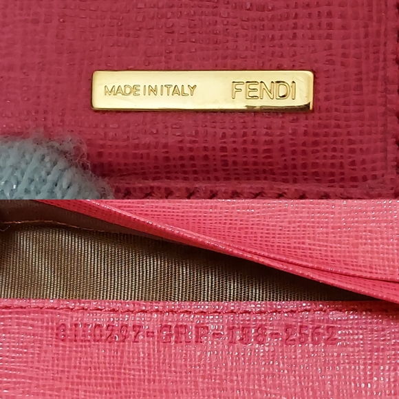 Authentic Fendi Zucca Trifold pink Interior wallet - Picture 12 of 12